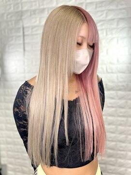 イエローコーン 横浜店(YELLOW CORN) ツートン【Wカラー/ケアブリーチ/エクステ】