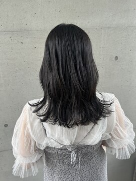 アチーブ ヘア デザイン(achieve hair design) アッシュカラーゆるふわみなみウェー無造作セミロング