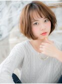 インナーカラーひし形シルエット小顔ミニボブc6上尾20代30代40代