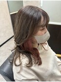イヤリングカラー×ロングレイヤー