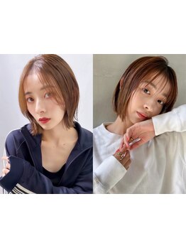 小顔魅せカット+透明感カラー+トリートメント ￥8,800/再現性の高いスタイルをご提案♪【立川駅徒歩5分】