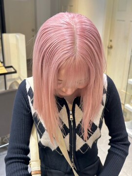 ベレーザ 渋谷神南(Beleza) 14157ブリーチ＆ダブルカラーベビーピンクホワイトピンク