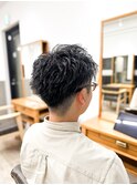 【メンズ★大名】ビジネスマンカット×アップバングスタイル