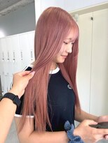 ロイオブジゼル(roi of GiseL)&nbsp;ロング ブリーチ ケアブリーチ ピンクベージュ ハイトーン 20代