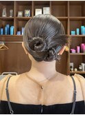 ヘアアレンジ/カチモリヘア/タイトアレンジ/お団子ヘアセット