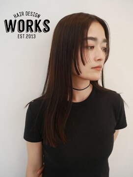 ワークス ヘアデザイン(WORKS HAIR DESIGN) レイヤーカットロングステップバングスタイル