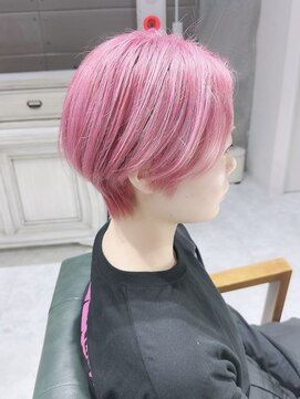 デイズ(days) シアーホワイトピンク/センター分けウルフ