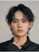 渋谷シャドウパーマメンズカットメンズマッシュツーブロック30代