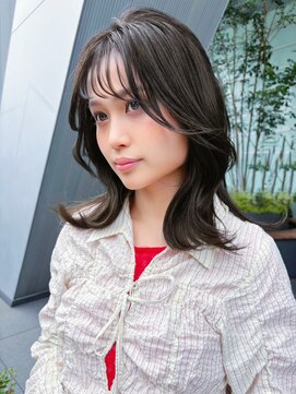 ホフ 大阪心斎橋店(F.O.F) オリーブベージュボブミルクティーブリーチレイヤー心斎橋北堀江