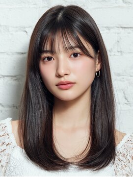 リンク(Link Hair&Spa) イメチェン前髪カット/黒髪ナチュラルワンカール/髪質改善