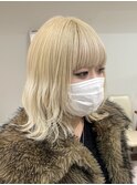 ◎ブロンドハイトーンカラーデザインカラーアンブレラカラー金髪