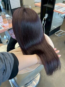 ディフィーノ 青山(DIFINO) 髪質改善/パープルブラウン/ストレートロング