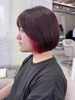 インスヘアー 梅田(INCE HAIR) タッセルボブウルフボブマッシュウルフミディアムヘアカラー