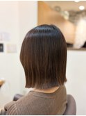 切りっぱなしボブ/ニュアンスカラー/髪質改善トリートメント