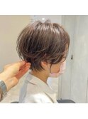 ショートカット×ひし形ショートボブ×前髪あり20代30代40代