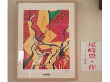 ヘアークリップバースの雰囲気(●尾崎豊が書かれました。タイトルは→動脈と静脈!)