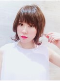 外ハネワンカールボブ