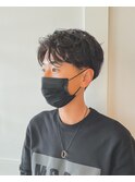 大きめウェーブパーマ