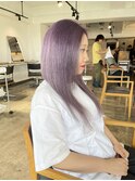 パールラベンダーダブルカラーケアブリーチインナーカラー