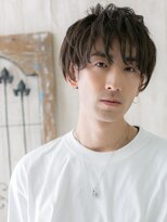 モッズヘアメン 札幌月寒店(mod's hair men)&nbsp;透けバングで優し気マットブラウン束感ショートm札幌月寒