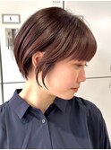 30代40代大人女性/前髪ありショートボブ/ショートヘア/髪質改善