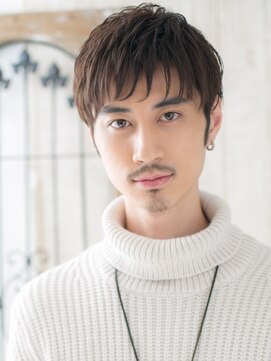 トニーアンドガイメン ホテル京阪仙台店(TONI&GUY MEN) オリーブベージュのアンニュイパーマ耳だしショートi仙台