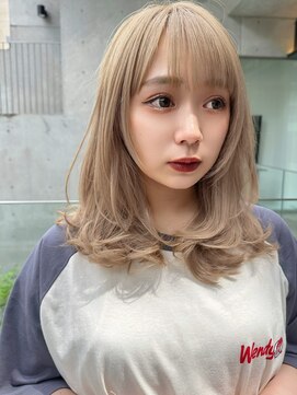 リークフー(Ree cu fuu) ミルクティーベージュ グレージュ レイヤーカット