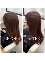 ヘアーアートシフォン 池袋西口店(Hair art chiffon) アプリコットオレンジ/ハイライトカラー/白髪ぼかし/髪質改善