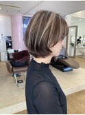 大人可愛い20代30代40代50代60代ショートボブ/大分/別府