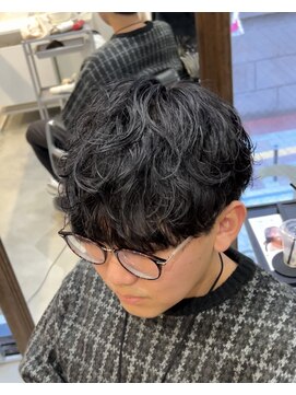 スイッチ(men's SWITCH) シャドウパーマ無造作マッシュツーブロック刈り上げレイヤー