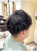 メンズ特殊ソフトツイスト波巻きパーマ