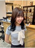 【MORGAN】暗染めからのデザインカラー ベージュ×ブラック