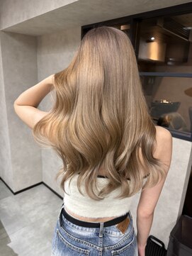 サニー 渋谷(SUNNY) バレイヤージュ、ハイライト、レイヤーロング、グレーベージュ