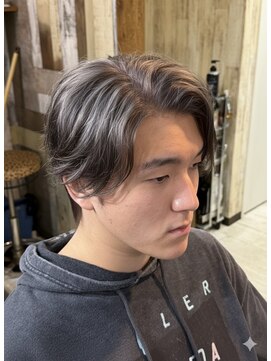 グレージュハイライト&シャドーパーマ