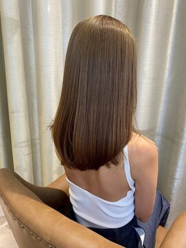 透明感カラー大人可愛いアッシュ髪質改善トリートメント艶ロング