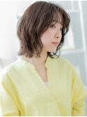 ★マレットヘアくびれボブパーマ小顔ウルフカット30代40代★1