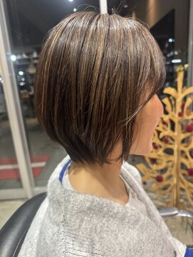 オーガニック ライフ 若葉 鶴ヶ島(organic+life) 冬色◎ハイライトショートボブ×大人美シルエット小顔見せ