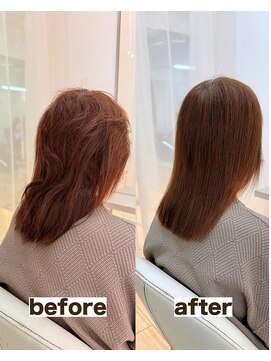 シゲ 自由が丘店(SHIGE) 乾かすだけでまとまる地毛風髪質改善ストレート40代50代縮毛矯正