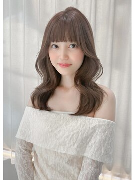 ボタン テンジン(VOTAN tenjin) 【votan_はまひ】ブリーチなし/ミルクティー/ぱっつん前髪