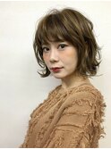 エアリーショートボブ【オリーブグレージュカラー】