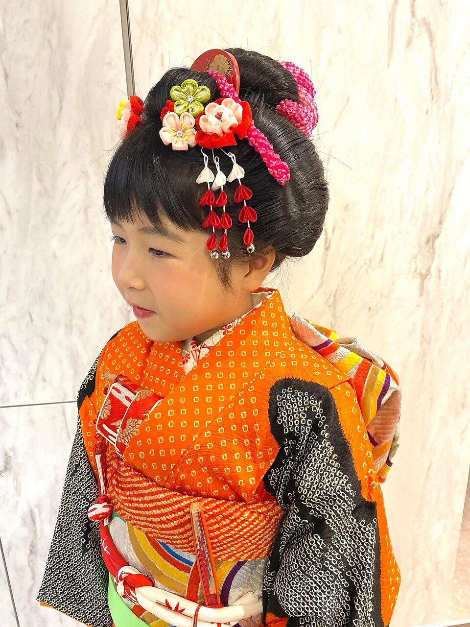 七五三 7歳 ”新日本髪スタイル”（前髪あり）：L047137257