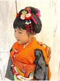 七五三　7歳　”新日本髪スタイル”（前髪あり）