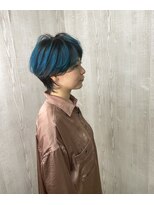 ラッズプラスエイチ(Lads+h)&nbsp;GBウルフカット（Green Blue）