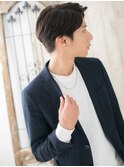 モテる男の七三分けコンマバングショートマッシュD