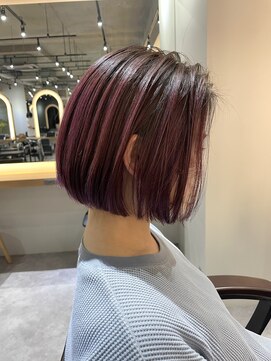 サロンドミルク 新百合ヶ丘店(salon de MiLK) 小顔に見えるショートバレイヤージュ【新百合ヶ丘】