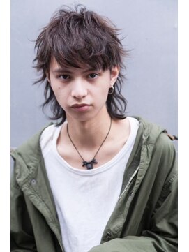 ケアリー 浦和美園(Carelly) ツイストパーマ七三オールバックマッシュウルフスリークショート