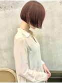 コンパクボブ/ミニボブ/オレンジブラウン/20代30代40代