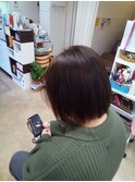 前下がりボブ×縮毛矯正