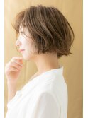 オレンジベージュ抜け感ショートマッシュウルフ310X大宮20代30代