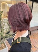 黒髪ボブルフネビージュ小顔ワンレン